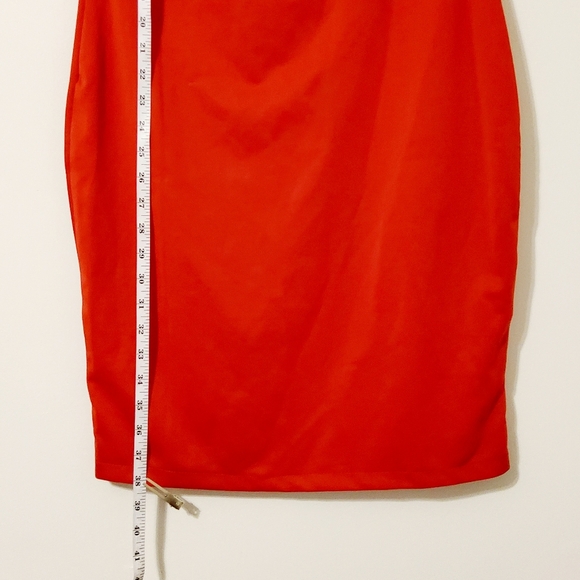 Mike is Stretch Black/Red White Polka-dot Sleeveless Sheath Dress Cowlneck Sz XL - Picture 4 of 11